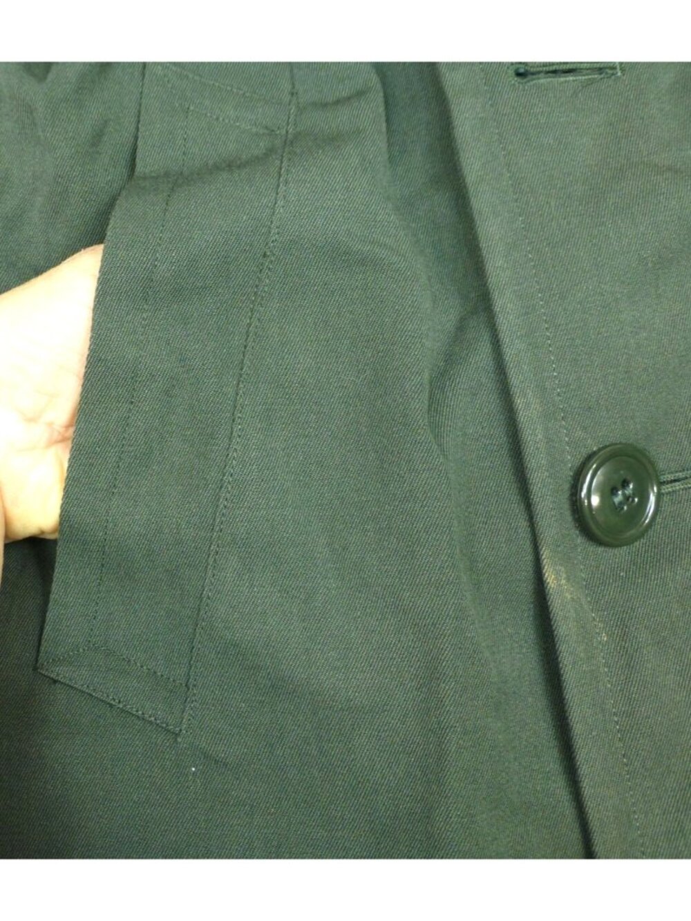 VTG U.S. Army AG-44 Wool Gabardine Overcoat 36R AG-44 Belt & Removable Liner Gre - Picture 7 of 16